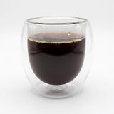 Copo de vidro parede dupla 80ml com café expresso
