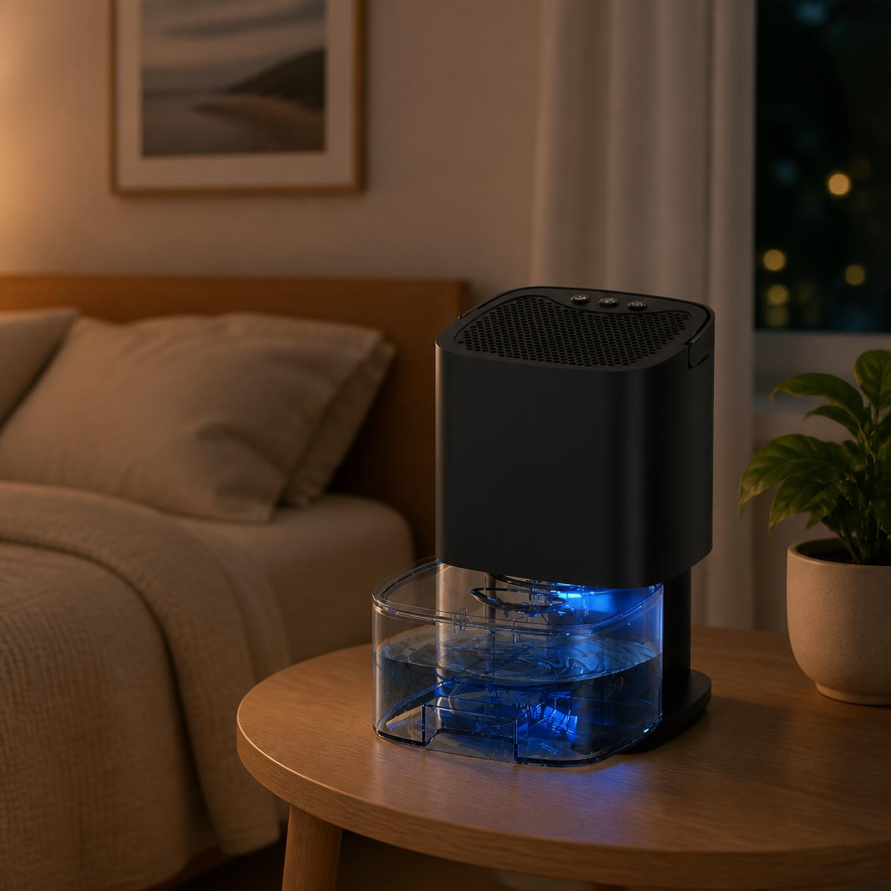 Desumidificador de ar preto para quarto e armário Kazaen