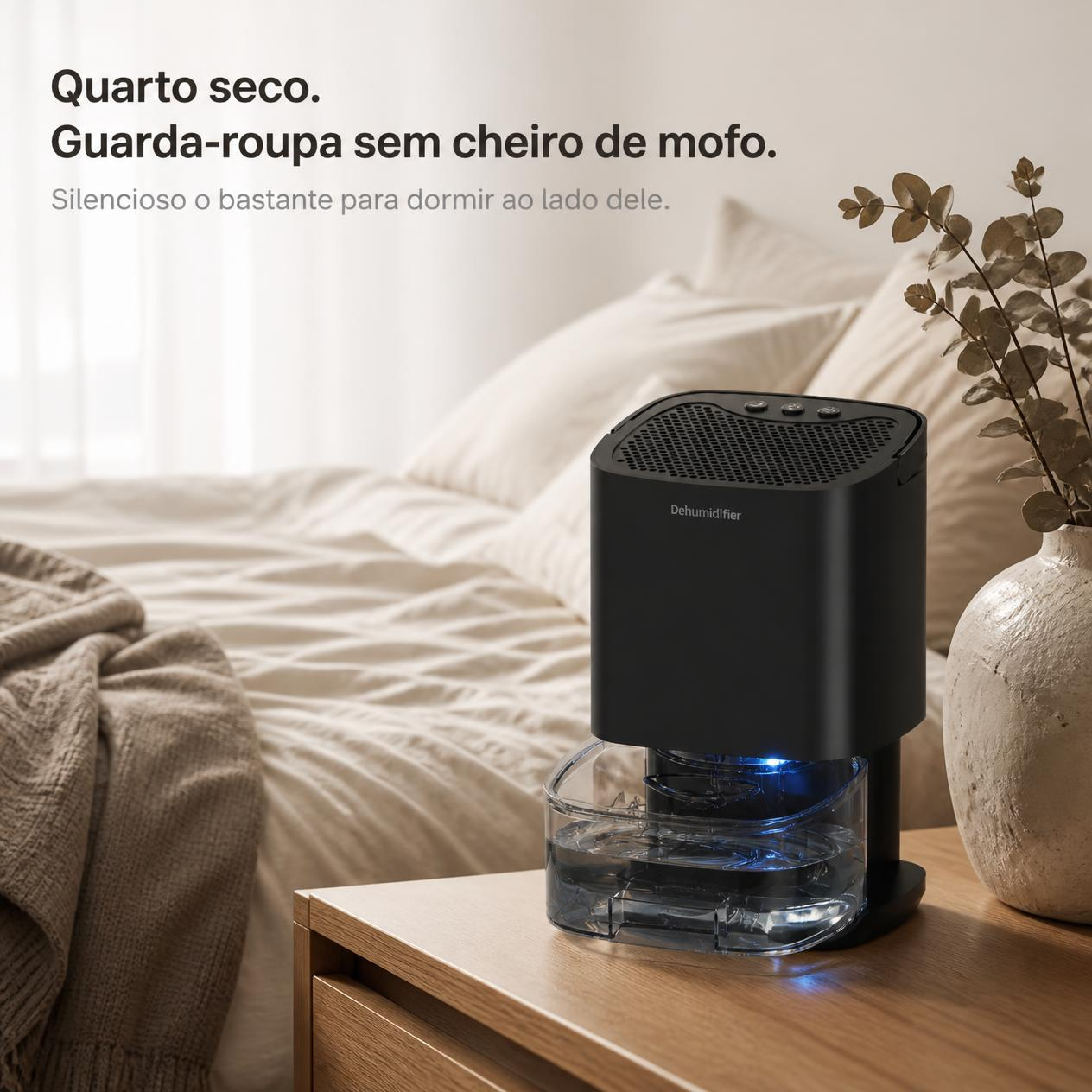 Desumidificador silencioso para ambientes pequenos Kazaen