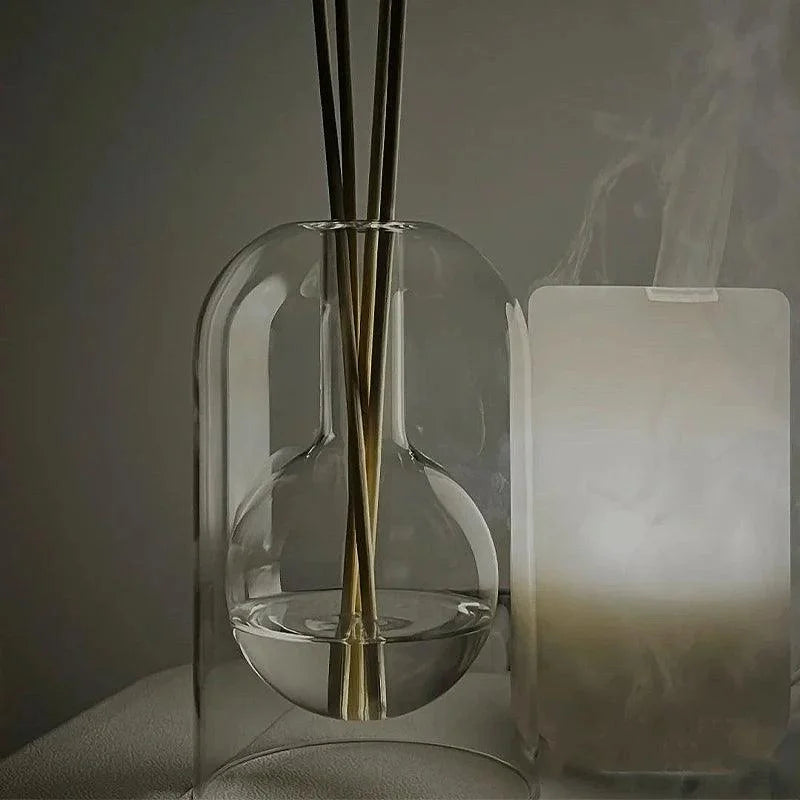 Difusor de Aromaterapia em Vidro Transparente Minimalista Kazaen