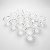 Kit com 12 copos de vidro parede dupla 80ml para café expresso