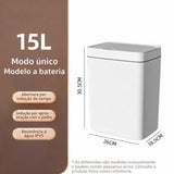 Lixeira inteligente 15L com sensor de movimento para cozinha Kazaen