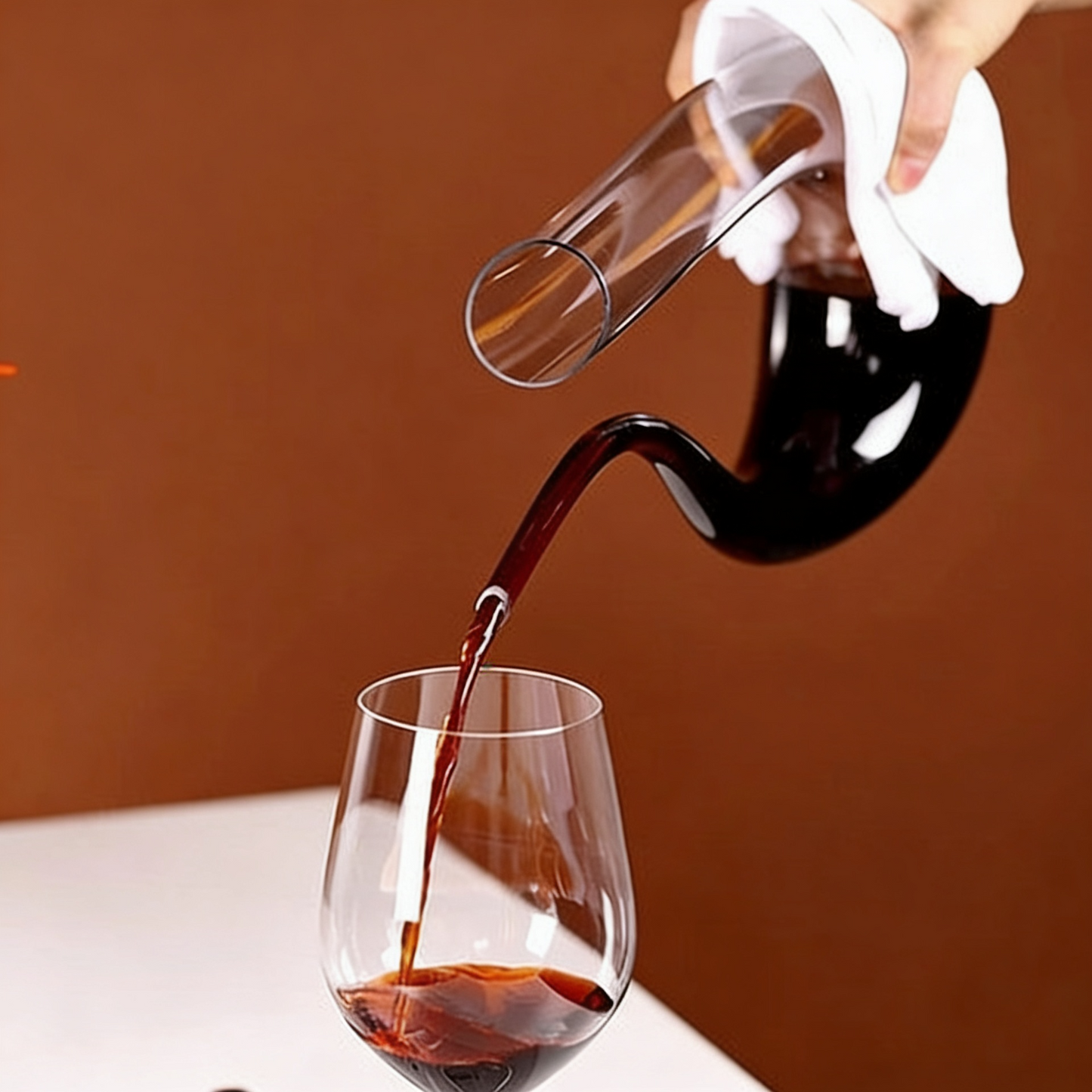 Decanter de Vinho em Cristal Premium | Formato Cisne para Aeragem e Decantação