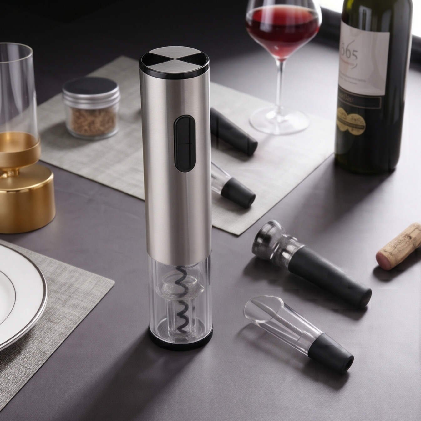 Abridor de Vinho Elétrico Automático 4 em 1