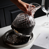 Decantador Giratório em Cristal de Luxo para Vinho Tinto